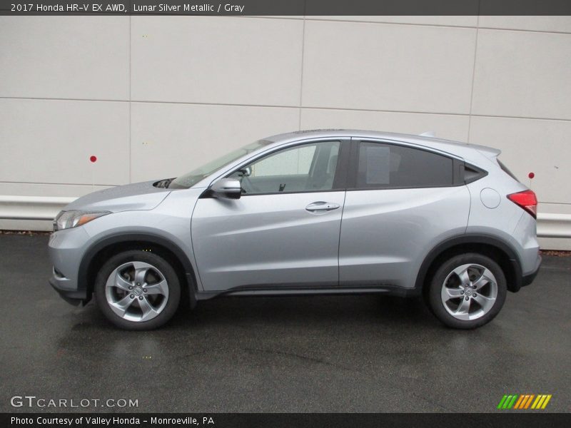 Lunar Silver Metallic / Gray 2017 Honda HR-V EX AWD