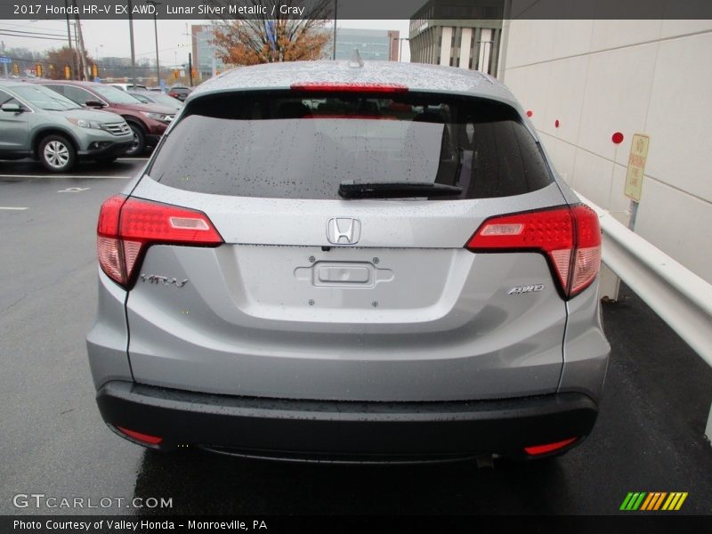 Lunar Silver Metallic / Gray 2017 Honda HR-V EX AWD