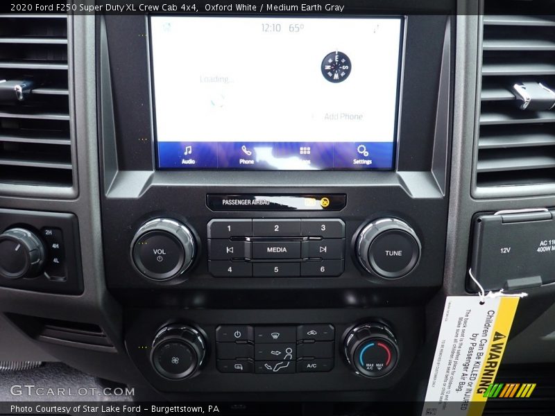 Oxford White / Medium Earth Gray 2020 Ford F250 Super Duty XL Crew Cab 4x4