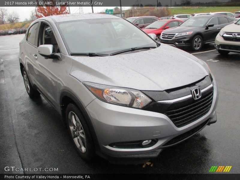 Lunar Silver Metallic / Gray 2017 Honda HR-V EX AWD