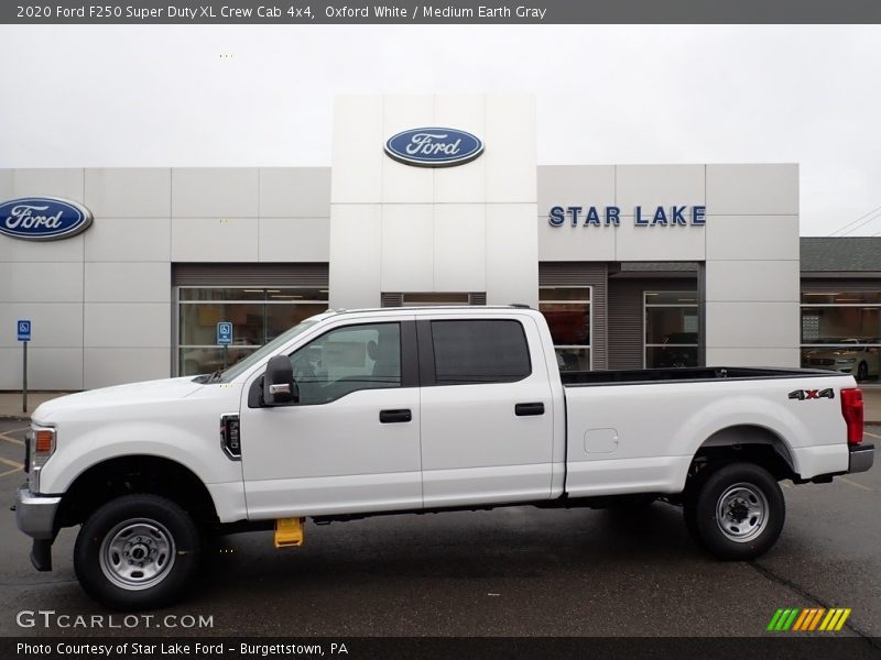 Oxford White / Medium Earth Gray 2020 Ford F250 Super Duty XL Crew Cab 4x4