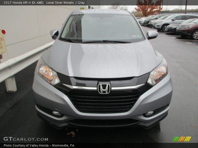 Lunar Silver Metallic / Gray 2017 Honda HR-V EX AWD