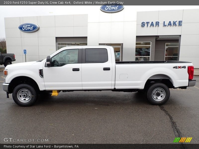 Oxford White / Medium Earth Gray 2020 Ford F250 Super Duty XL Crew Cab 4x4