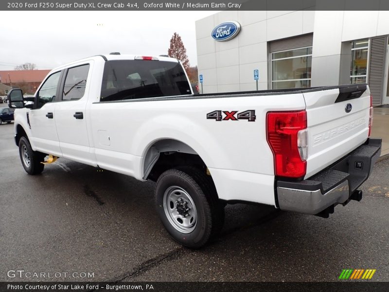 Oxford White / Medium Earth Gray 2020 Ford F250 Super Duty XL Crew Cab 4x4