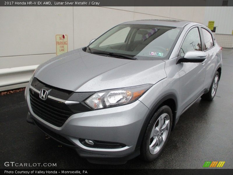 Lunar Silver Metallic / Gray 2017 Honda HR-V EX AWD