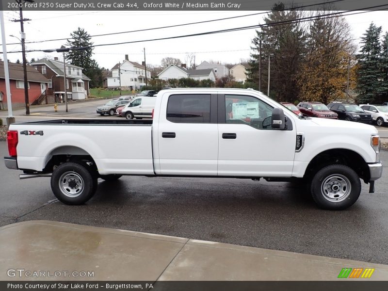 Oxford White / Medium Earth Gray 2020 Ford F250 Super Duty XL Crew Cab 4x4