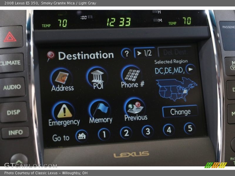 Smoky Granite Mica / Light Gray 2008 Lexus ES 350