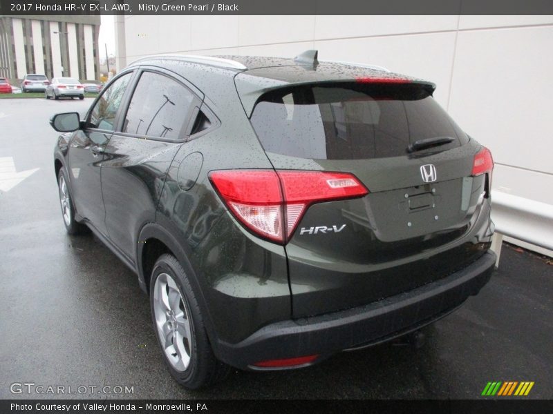 Misty Green Pearl / Black 2017 Honda HR-V EX-L AWD