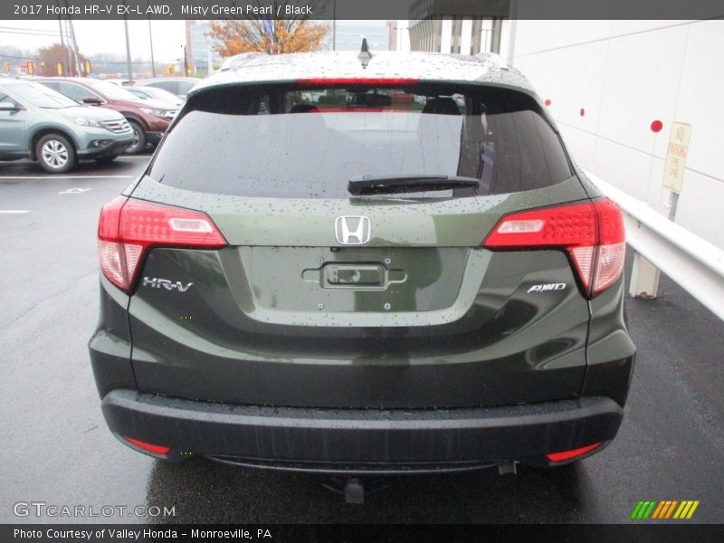 Misty Green Pearl / Black 2017 Honda HR-V EX-L AWD