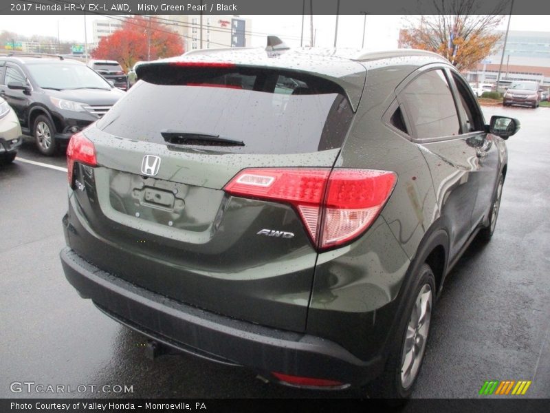 Misty Green Pearl / Black 2017 Honda HR-V EX-L AWD