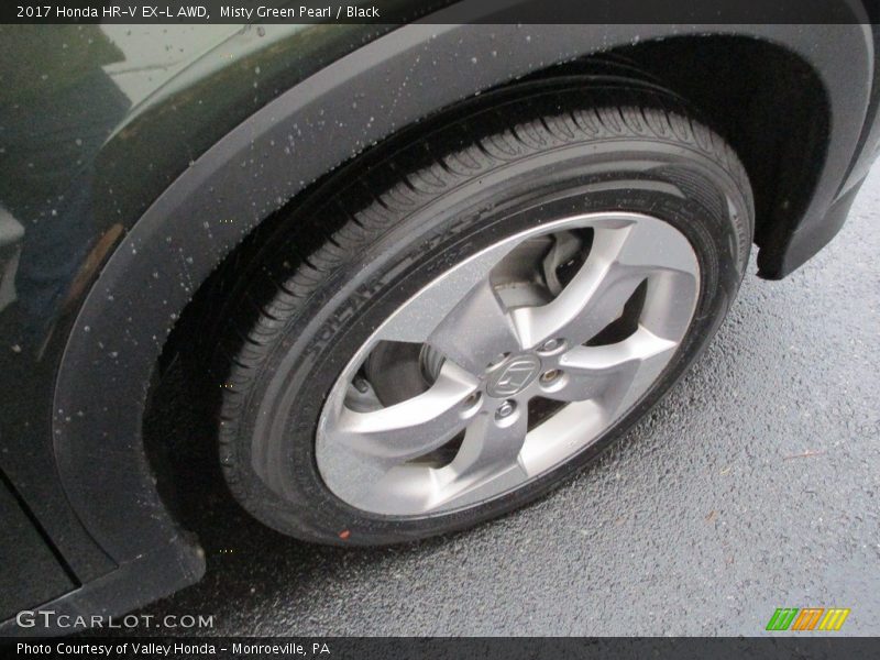 Misty Green Pearl / Black 2017 Honda HR-V EX-L AWD
