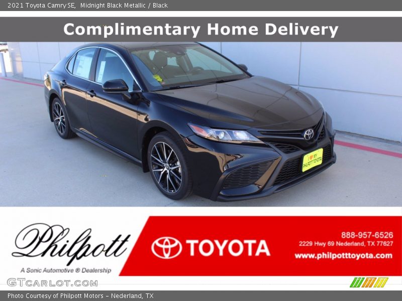 Midnight Black Metallic / Black 2021 Toyota Camry SE