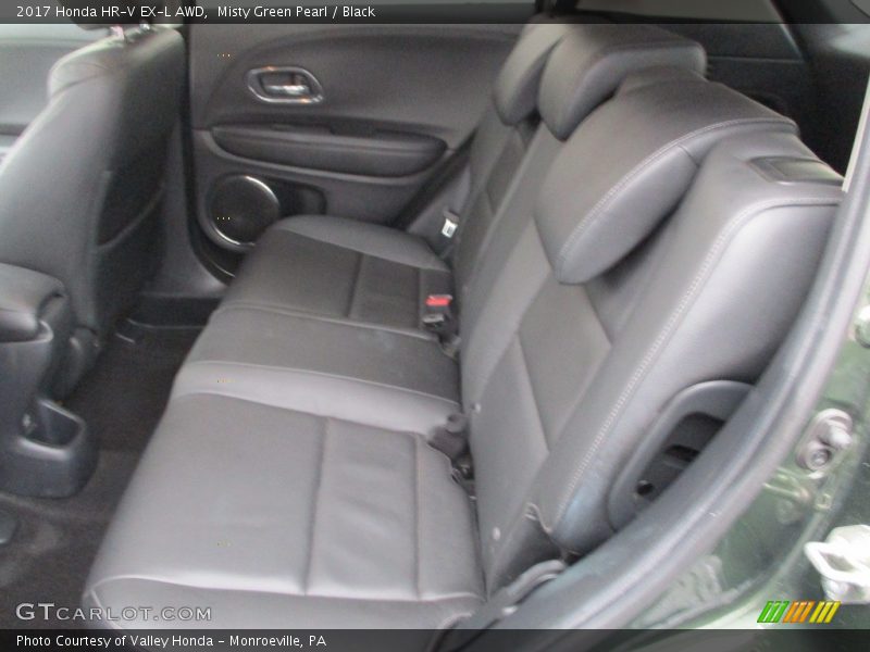 Misty Green Pearl / Black 2017 Honda HR-V EX-L AWD