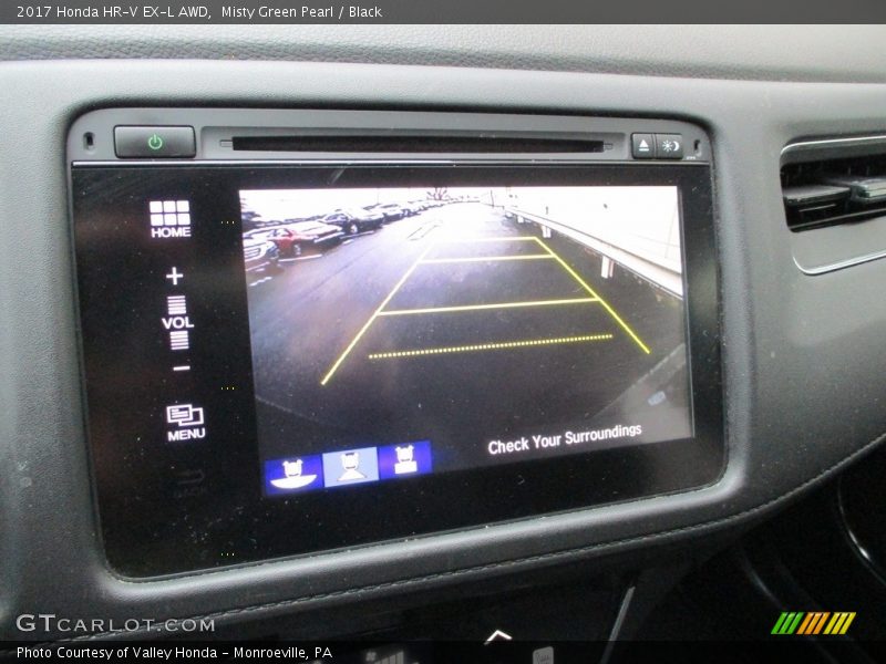 Misty Green Pearl / Black 2017 Honda HR-V EX-L AWD