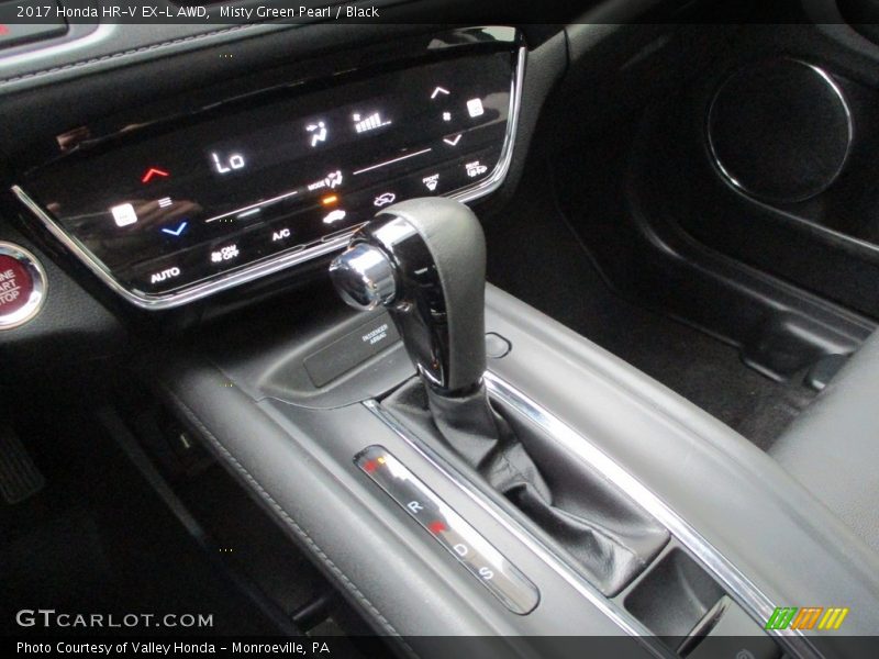 Misty Green Pearl / Black 2017 Honda HR-V EX-L AWD