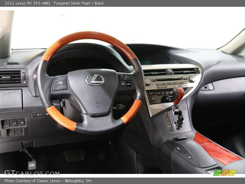 Tungsten Silver Pearl / Black 2011 Lexus RX 350 AWD