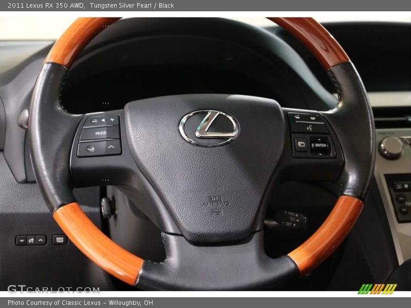 Tungsten Silver Pearl / Black 2011 Lexus RX 350 AWD