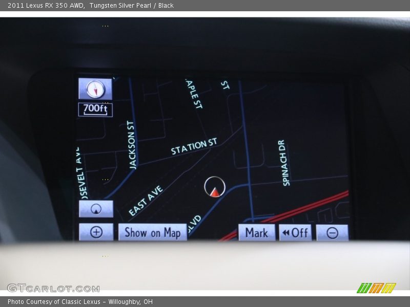 Tungsten Silver Pearl / Black 2011 Lexus RX 350 AWD