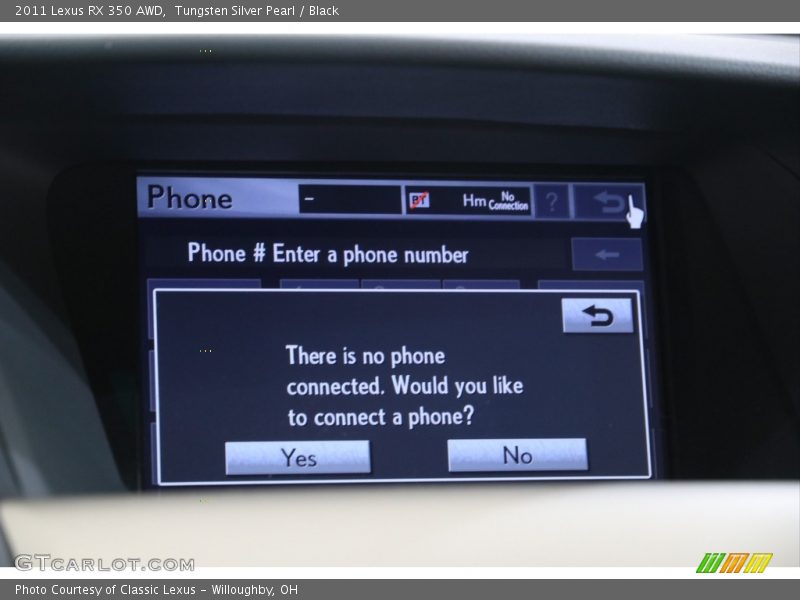 Tungsten Silver Pearl / Black 2011 Lexus RX 350 AWD