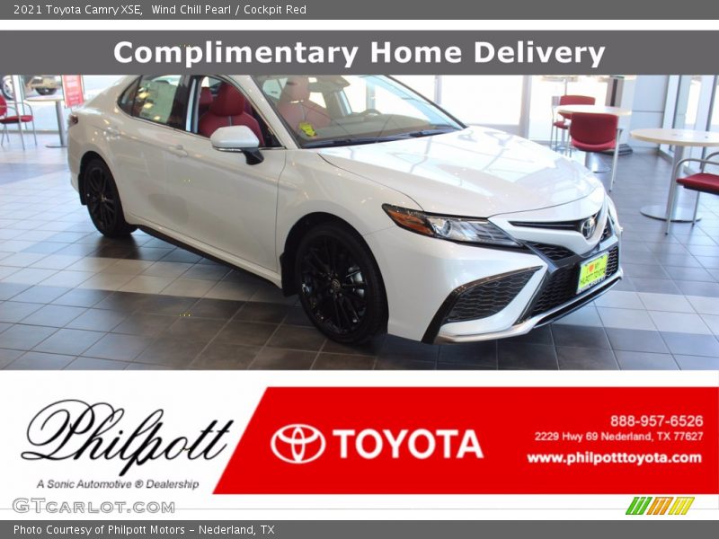 Wind Chill Pearl / Cockpit Red 2021 Toyota Camry XSE
