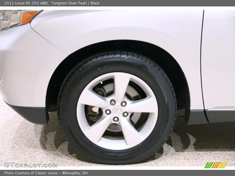 Tungsten Silver Pearl / Black 2011 Lexus RX 350 AWD
