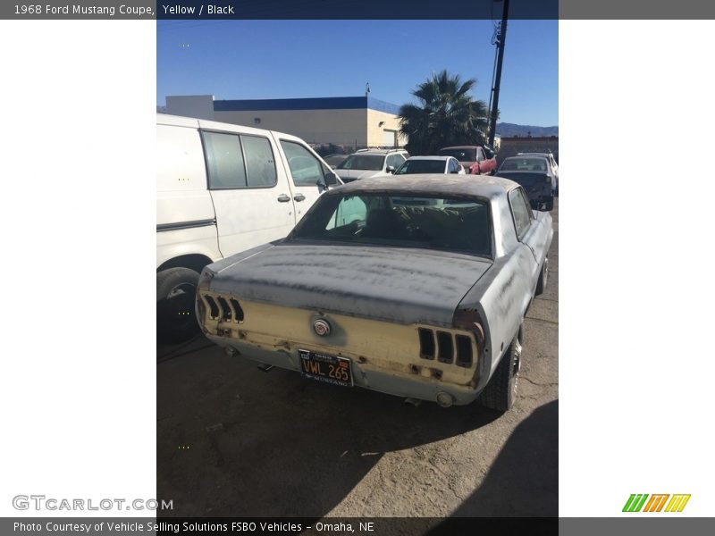 Yellow / Black 1968 Ford Mustang Coupe