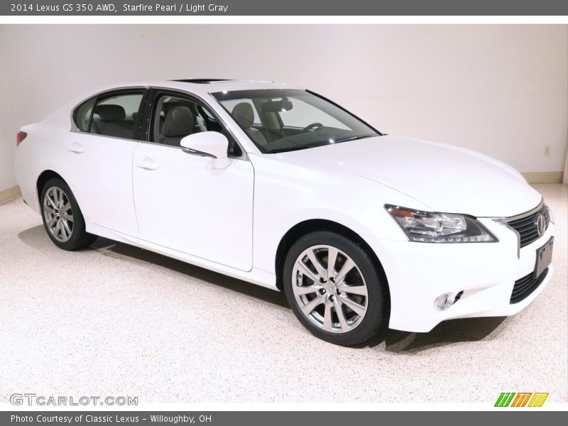 Starfire Pearl / Light Gray 2014 Lexus GS 350 AWD