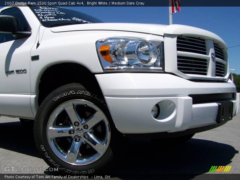 Bright White / Medium Slate Gray 2007 Dodge Ram 1500 Sport Quad Cab 4x4