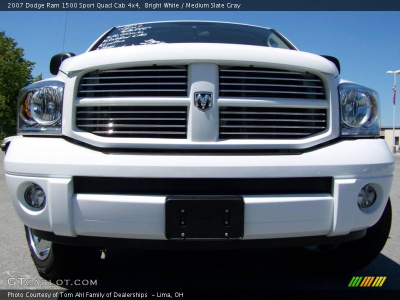 Bright White / Medium Slate Gray 2007 Dodge Ram 1500 Sport Quad Cab 4x4