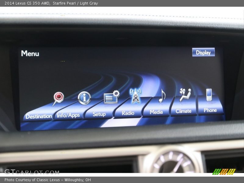 Starfire Pearl / Light Gray 2014 Lexus GS 350 AWD