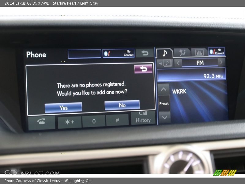 Starfire Pearl / Light Gray 2014 Lexus GS 350 AWD