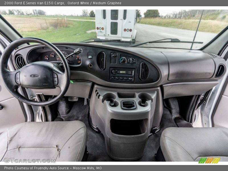 Oxford White / Medium Graphite 2000 Ford E Series Van E150 Cargo