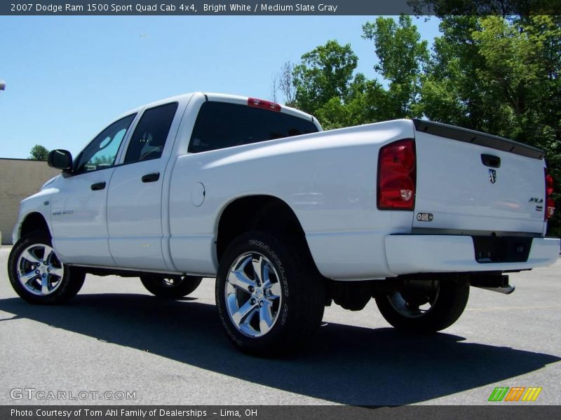 Bright White / Medium Slate Gray 2007 Dodge Ram 1500 Sport Quad Cab 4x4