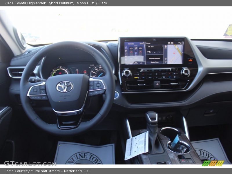 Moon Dust / Black 2021 Toyota Highlander Hybrid Platinum