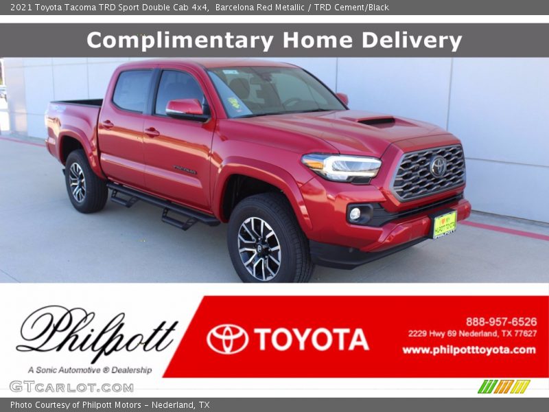 Barcelona Red Metallic / TRD Cement/Black 2021 Toyota Tacoma TRD Sport Double Cab 4x4