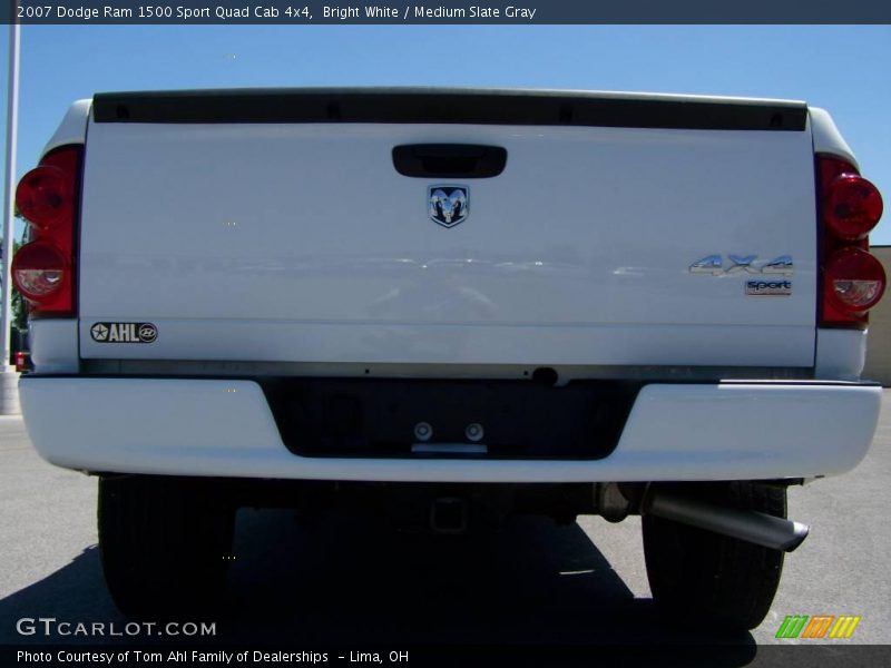 Bright White / Medium Slate Gray 2007 Dodge Ram 1500 Sport Quad Cab 4x4