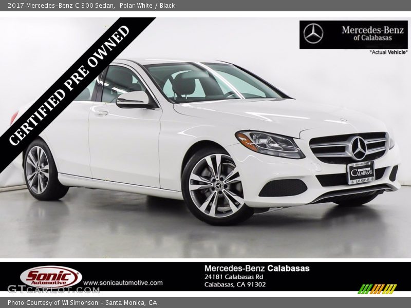 Polar White / Black 2017 Mercedes-Benz C 300 Sedan