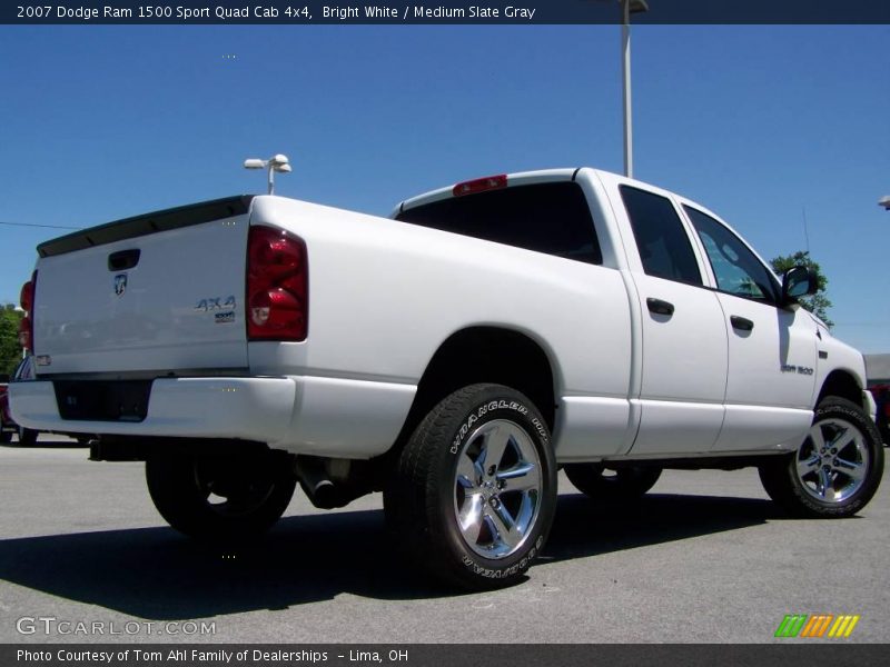 Bright White / Medium Slate Gray 2007 Dodge Ram 1500 Sport Quad Cab 4x4