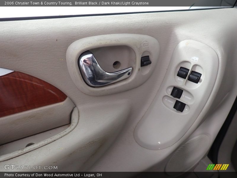 Brilliant Black / Dark Khaki/Light Graystone 2006 Chrysler Town & Country Touring