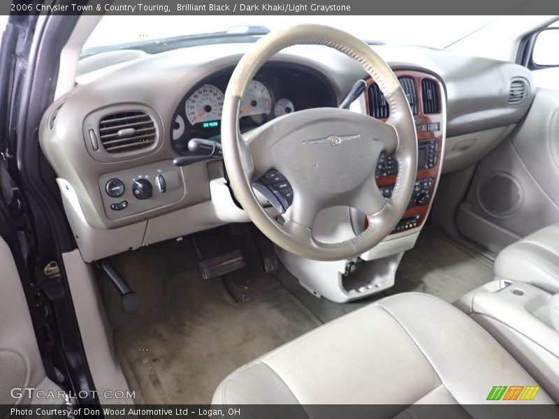 Brilliant Black / Dark Khaki/Light Graystone 2006 Chrysler Town & Country Touring