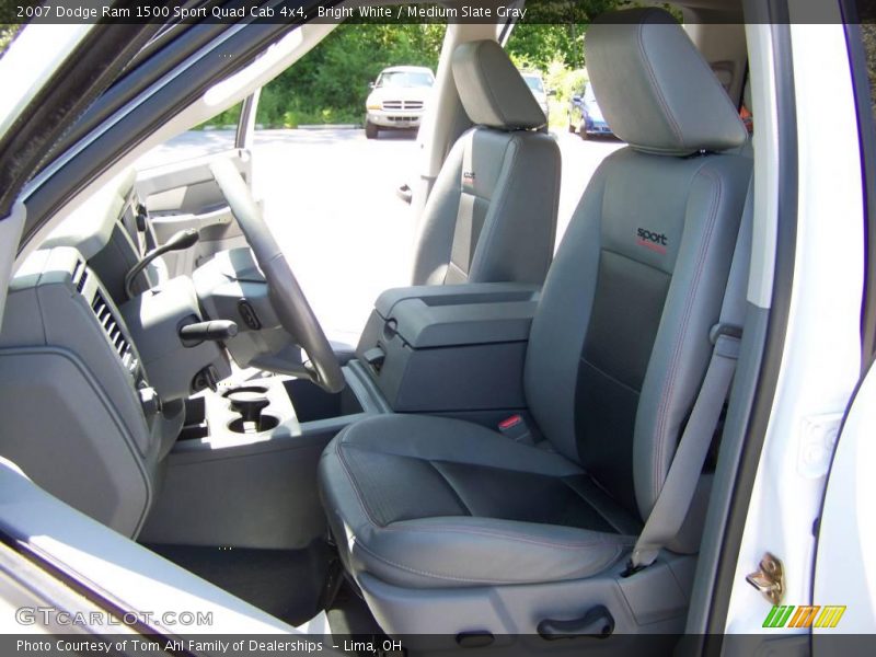 Bright White / Medium Slate Gray 2007 Dodge Ram 1500 Sport Quad Cab 4x4