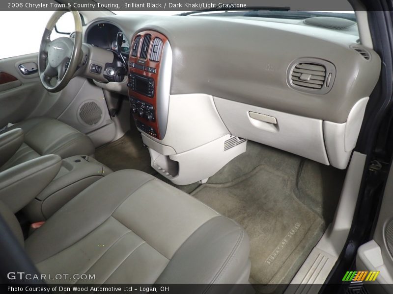 Brilliant Black / Dark Khaki/Light Graystone 2006 Chrysler Town & Country Touring