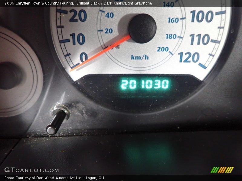 Brilliant Black / Dark Khaki/Light Graystone 2006 Chrysler Town & Country Touring