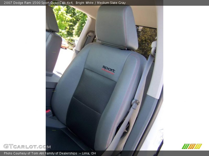 Bright White / Medium Slate Gray 2007 Dodge Ram 1500 Sport Quad Cab 4x4