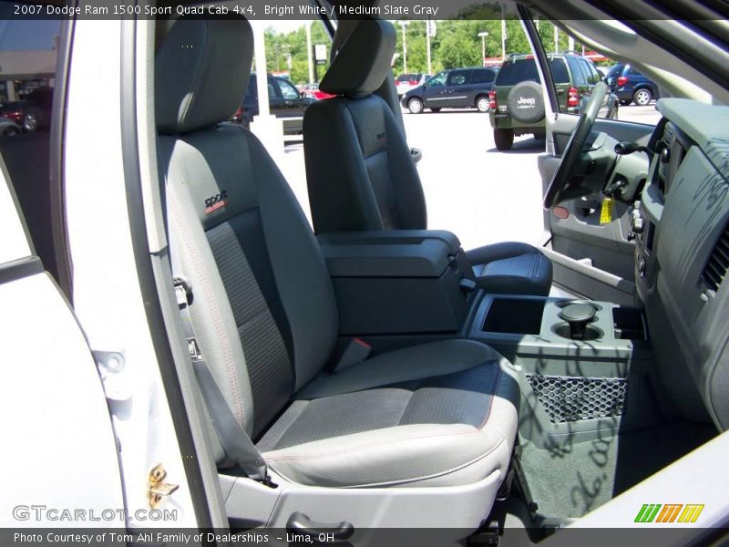 Bright White / Medium Slate Gray 2007 Dodge Ram 1500 Sport Quad Cab 4x4