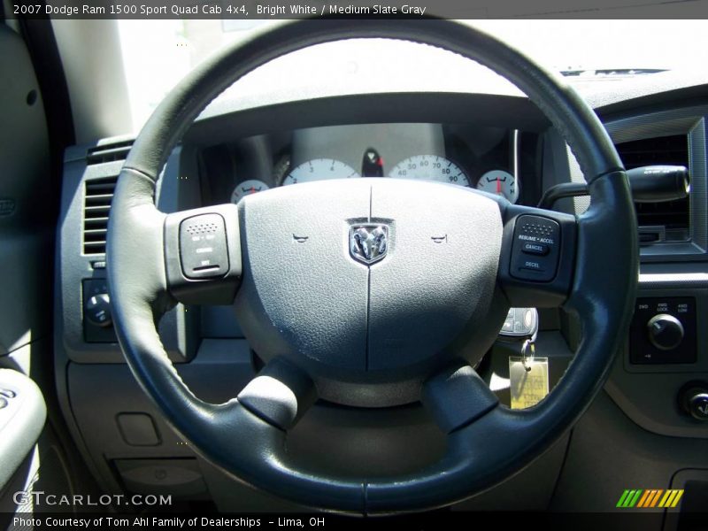 Bright White / Medium Slate Gray 2007 Dodge Ram 1500 Sport Quad Cab 4x4