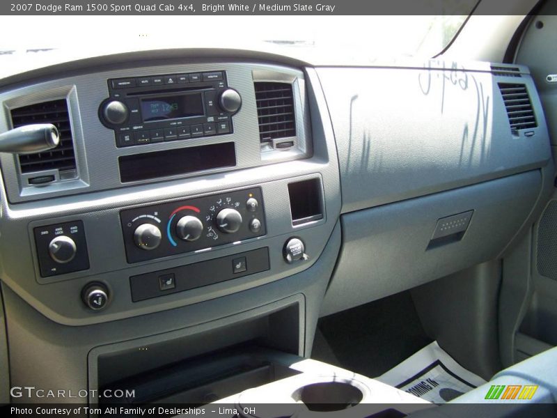 Bright White / Medium Slate Gray 2007 Dodge Ram 1500 Sport Quad Cab 4x4