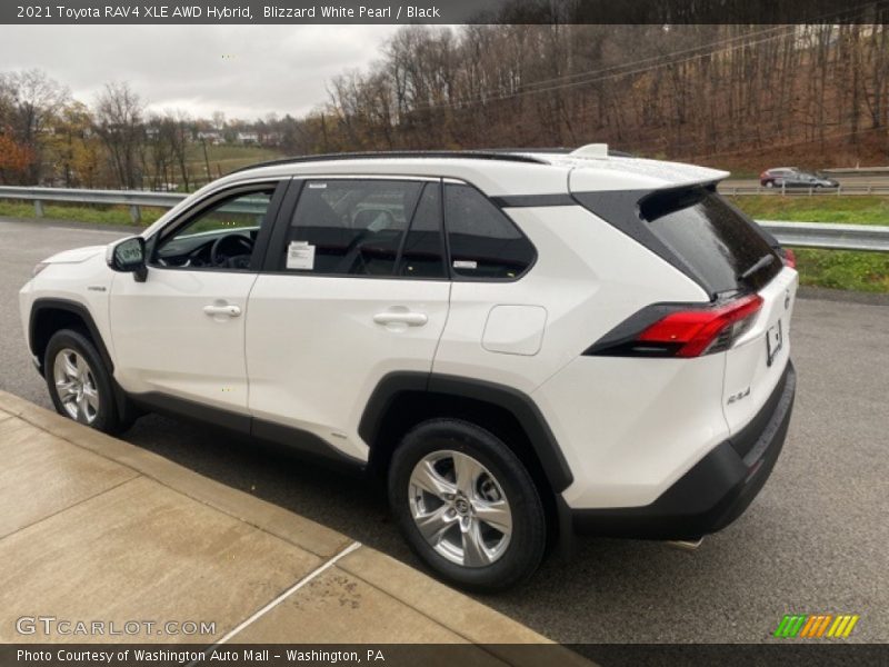 Blizzard White Pearl / Black 2021 Toyota RAV4 XLE AWD Hybrid