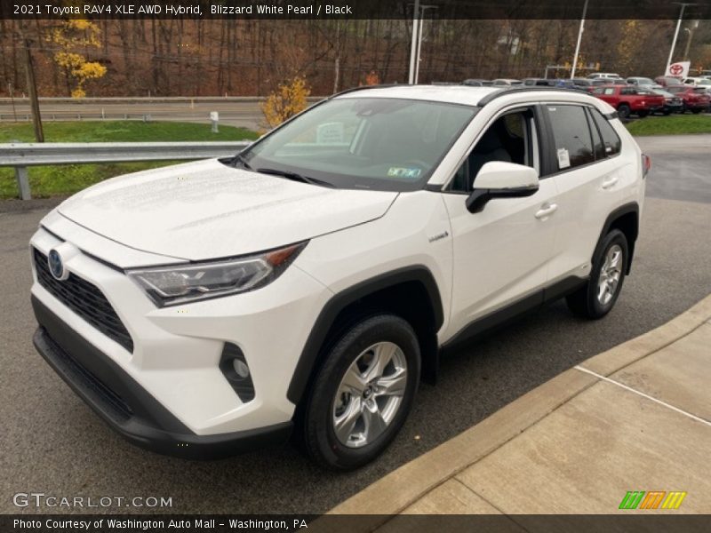 Front 3/4 View of 2021 RAV4 XLE AWD Hybrid