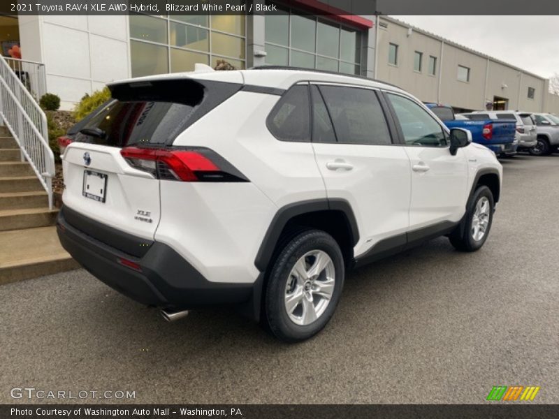 Blizzard White Pearl / Black 2021 Toyota RAV4 XLE AWD Hybrid